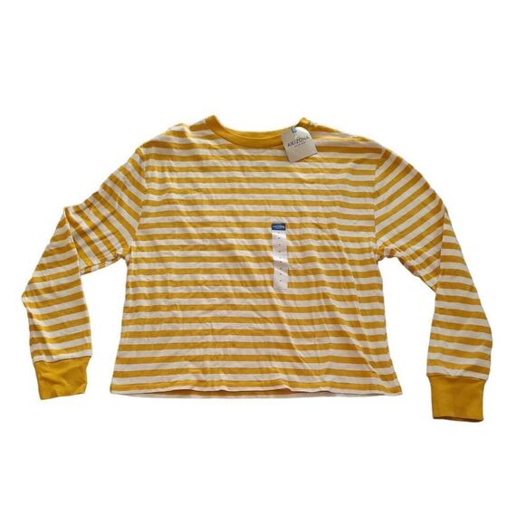 Arizona Jean Company Tops - 💞3 for $20💞 Arizona Jean  Co Gold Striped Long Sleeve Top Size M